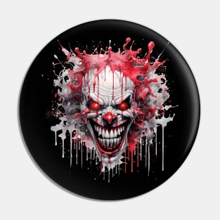 Scary Horror Clown Pin