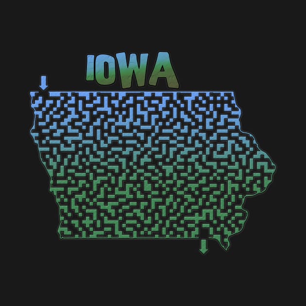 Iowa State Outline Maze & Labyrinth by gorff