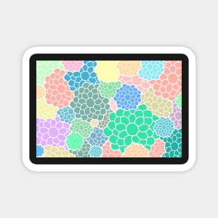 Blossoming chrysanthemums flowers in pastel colors Magnet