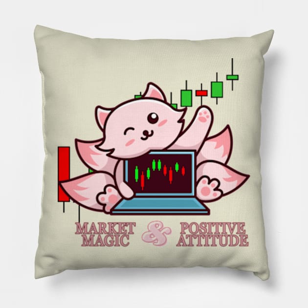 cute cat Pillow by Legacy of Self-Expression Art