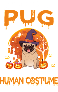 I'm Really A Pug Halloween Magnet