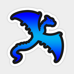 Blue Flying Dragon Design Magnet