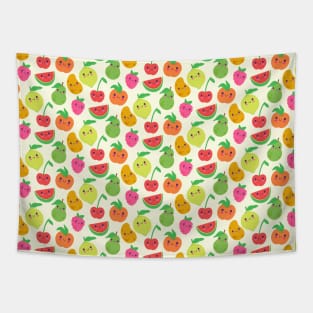 Colorful Fruits - Lemons, Pears, Watermelon, Strawberries Tapestry