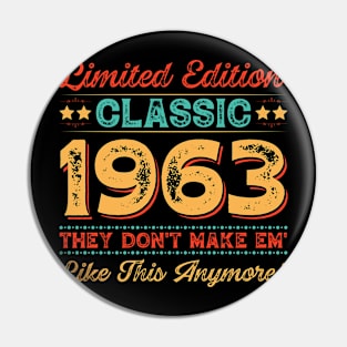 Limited Edition Classic 1963 60th Birthday Pin