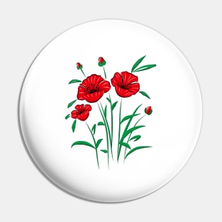 Poppies Pin