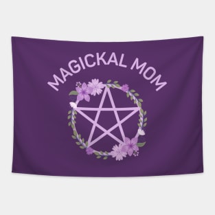 Magickal Mom Midsummer Lilac Pentacle Cheeky Witch® Tapestry