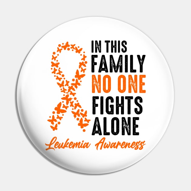 No One Fights Alone Leukemia Awareness Pin by JB.Collection