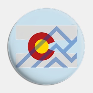 Colorado Mountains design Pin