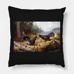 Tetrao urogallus by Ferdinand von Wright Pillow