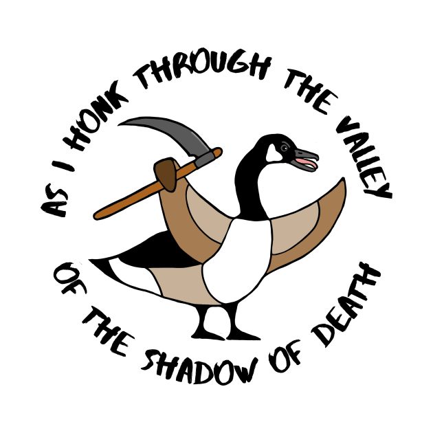 As I Honk Through The Valley of the Shadow of Death Angry Goose by Rosie's Rings and Things