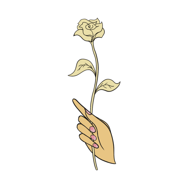 Hand and roses by crunch.ins