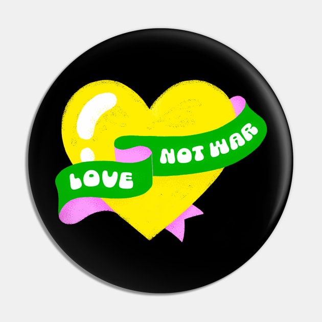 Love Not War Pin by Ineko Kawai