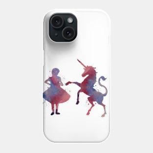 Girl and a unicorn Phone Case