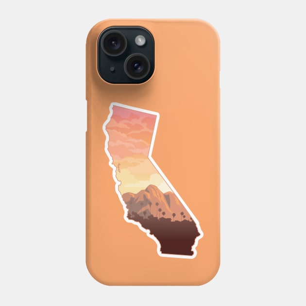 Southern California Sunset Map Phone Case by sentinelsupplyco