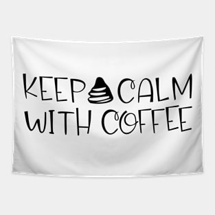 keep calm with coffee Tapestry