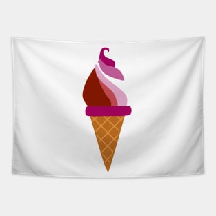 Lesbian LGBT Pride Ice Cream Cone Tapestry