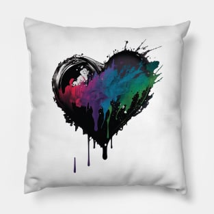 Heart Graffiti Style Pillow