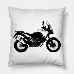 1290 Super Adventure Bike Sketch Art Pillow