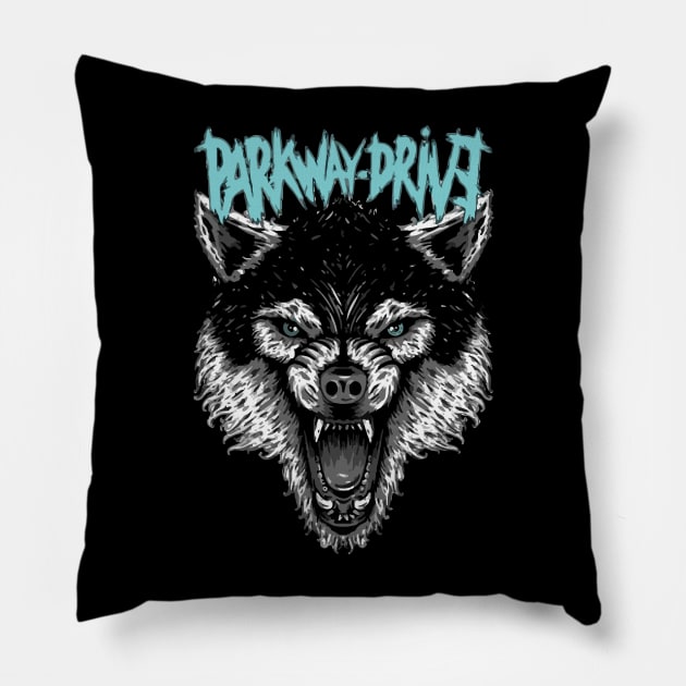 Parkway Drive Pillow by ProjectDogStudio