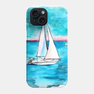 Sailboat cruising Phone Case