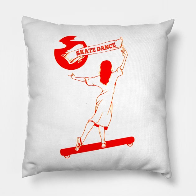 Skateboard Dancer Pillow by mailboxdisco