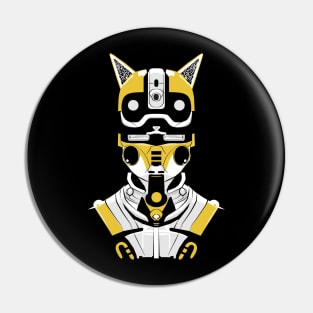 Cyberpunk Cat Samurai Pin