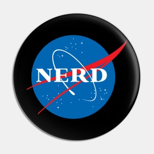 Nerd NASA Logo Geek Space Humor Pin