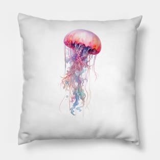 Watercolor Jellyfish Pillow