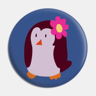 Flower Penguin Pin