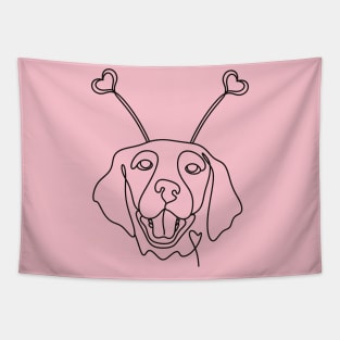 Valentine cute dog Tapestry