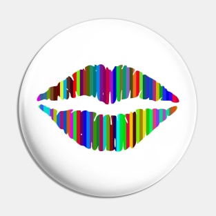 Rainbow Kiss Pin