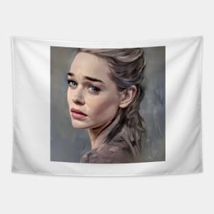 Portrait of Emilia Clarke Tapestry