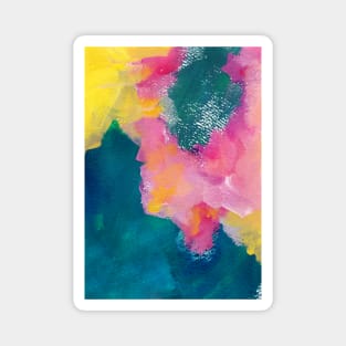 Modern Maximalism  Painting, Colorful Contemporary Painting 17 Magnet