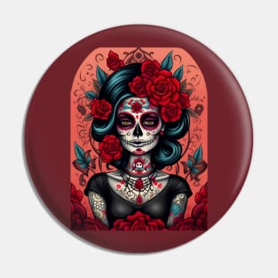 Catrina de Rosas Pin