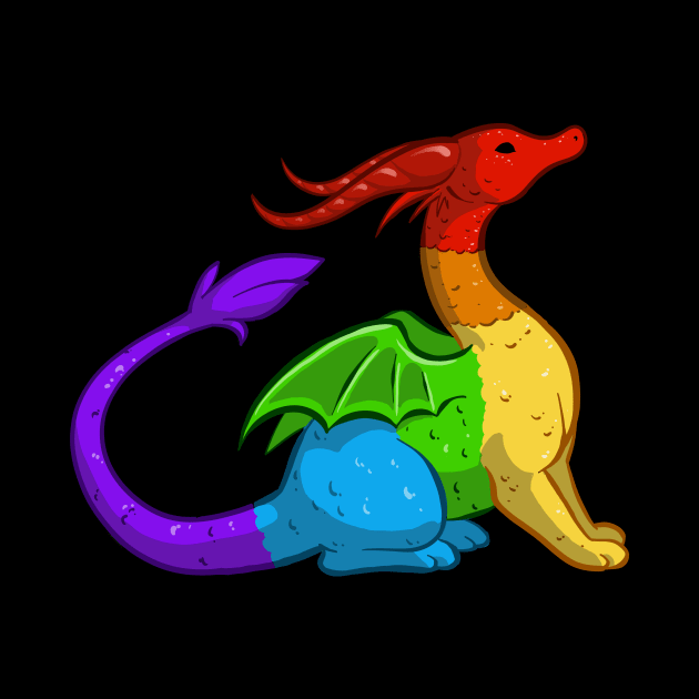 Rainbow Pride Dragon by Khalico