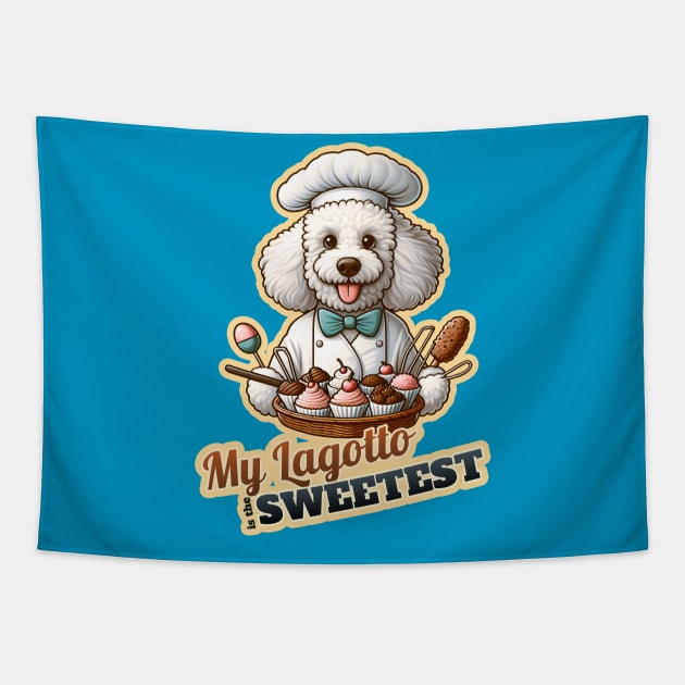 Lagotto Confectioner Tapestry by k9-tee