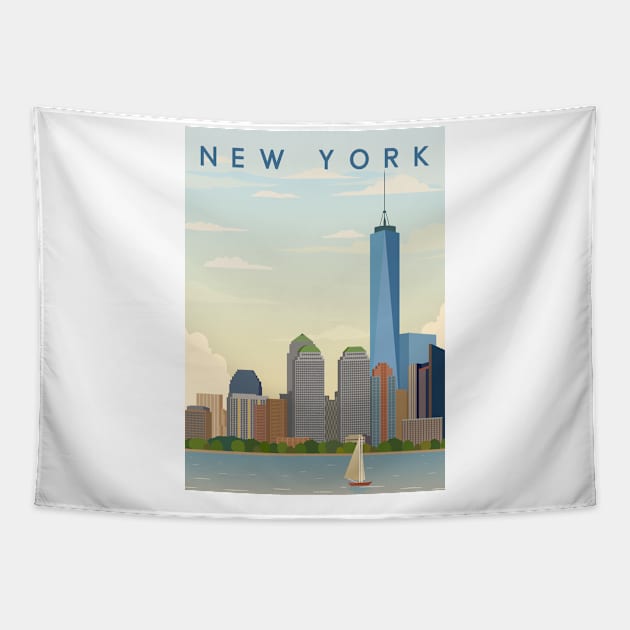 New york Tapestry by Zakaria Azis