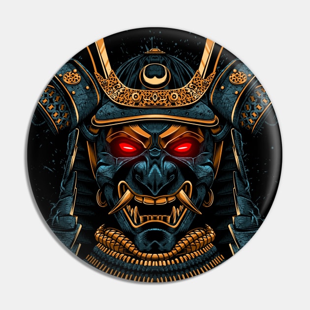 Awesome Samurai Gold Pin by albertocubatas