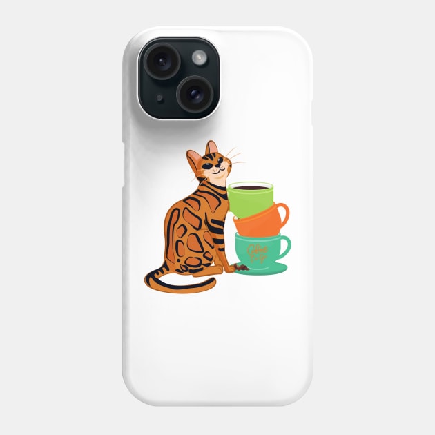 Easily Distracted by Cats and Coffee Phone Case by nathalieaynie