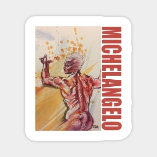 MICHELANGELO - Homage To His Figure Drawing Magnet