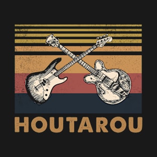 Retro Design Houtarou Proud Name Guitars Anime T-Shirt