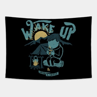 Wake up and Drink a Coffee Tapestry