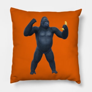 Gorilla Holding Banana Pillow