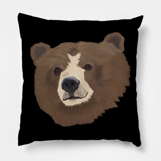 Happy Bear Pillow by ArtistsQuest