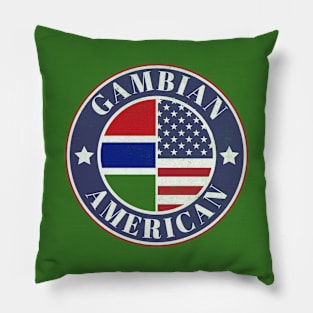 Proud Gambian-American Badge - The Gambia Flag Pillow