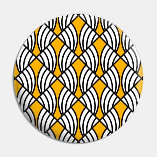 Art Deco Pattern No 77 - Yellow - Vintage Pattern Pin