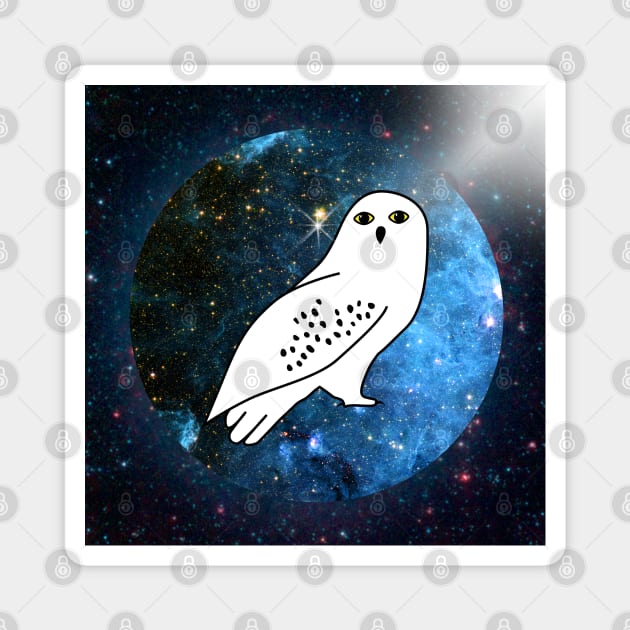 White owl Magnet by helengarvey