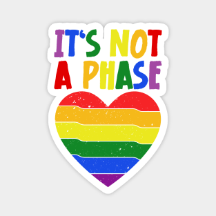 LGBTQIA+ Rainbow Flag Gay Pride Ally It's Not A Phase Magnet