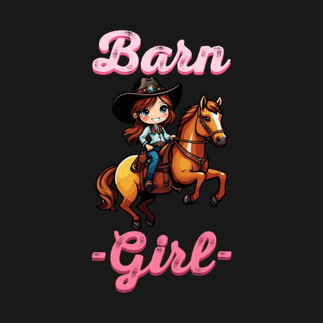 Barn Girl I Equestrian Pony Horse Fan by biNutz