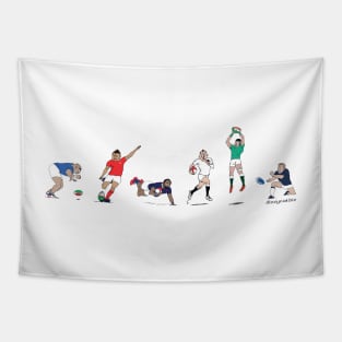 Six Nations rugby players Tapestry